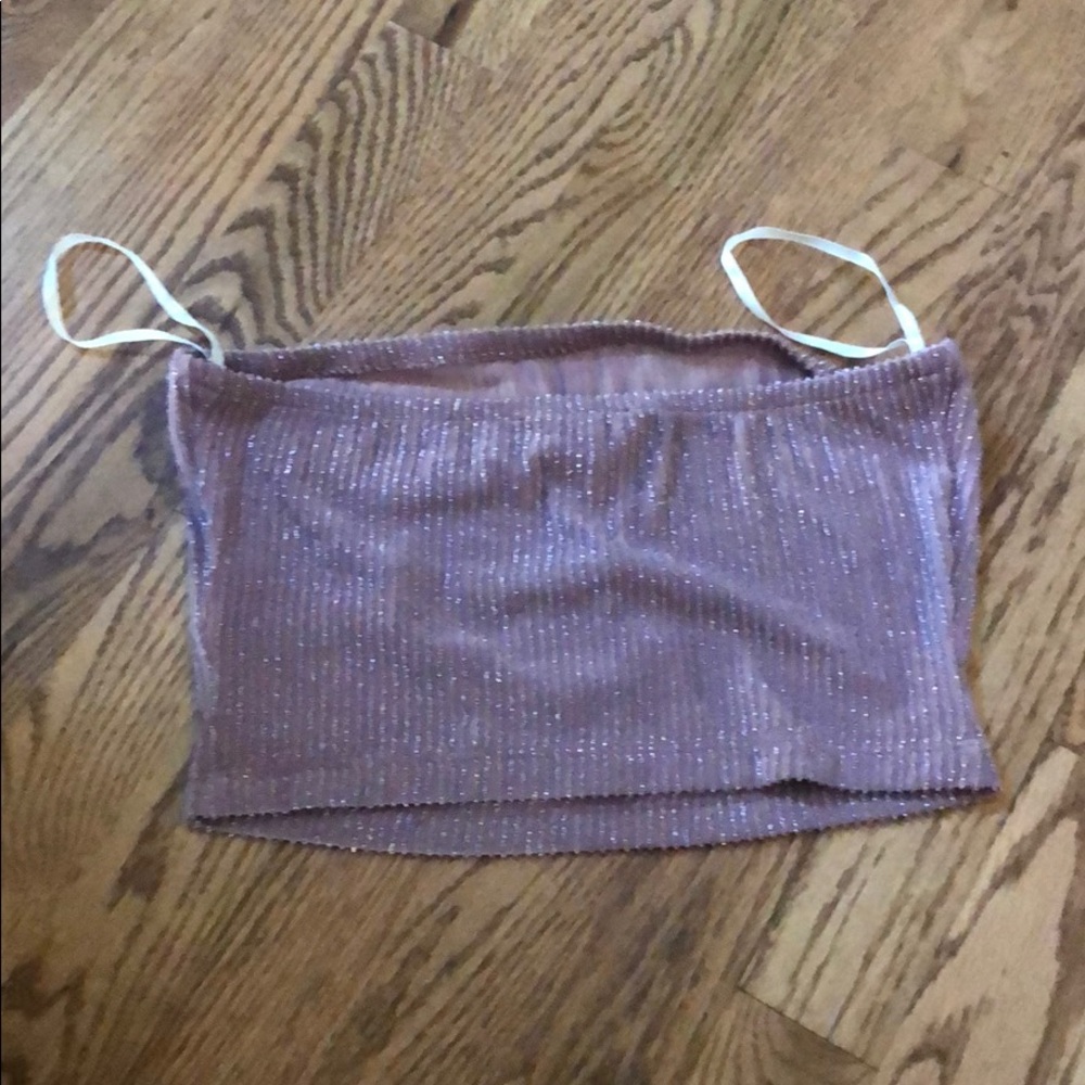 Mauve tube top strapless